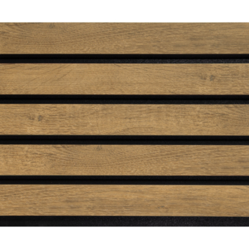 Lattenwand MDF Decowall Essential brons eiken 260x30cm, 2 stuks (1.56m2)