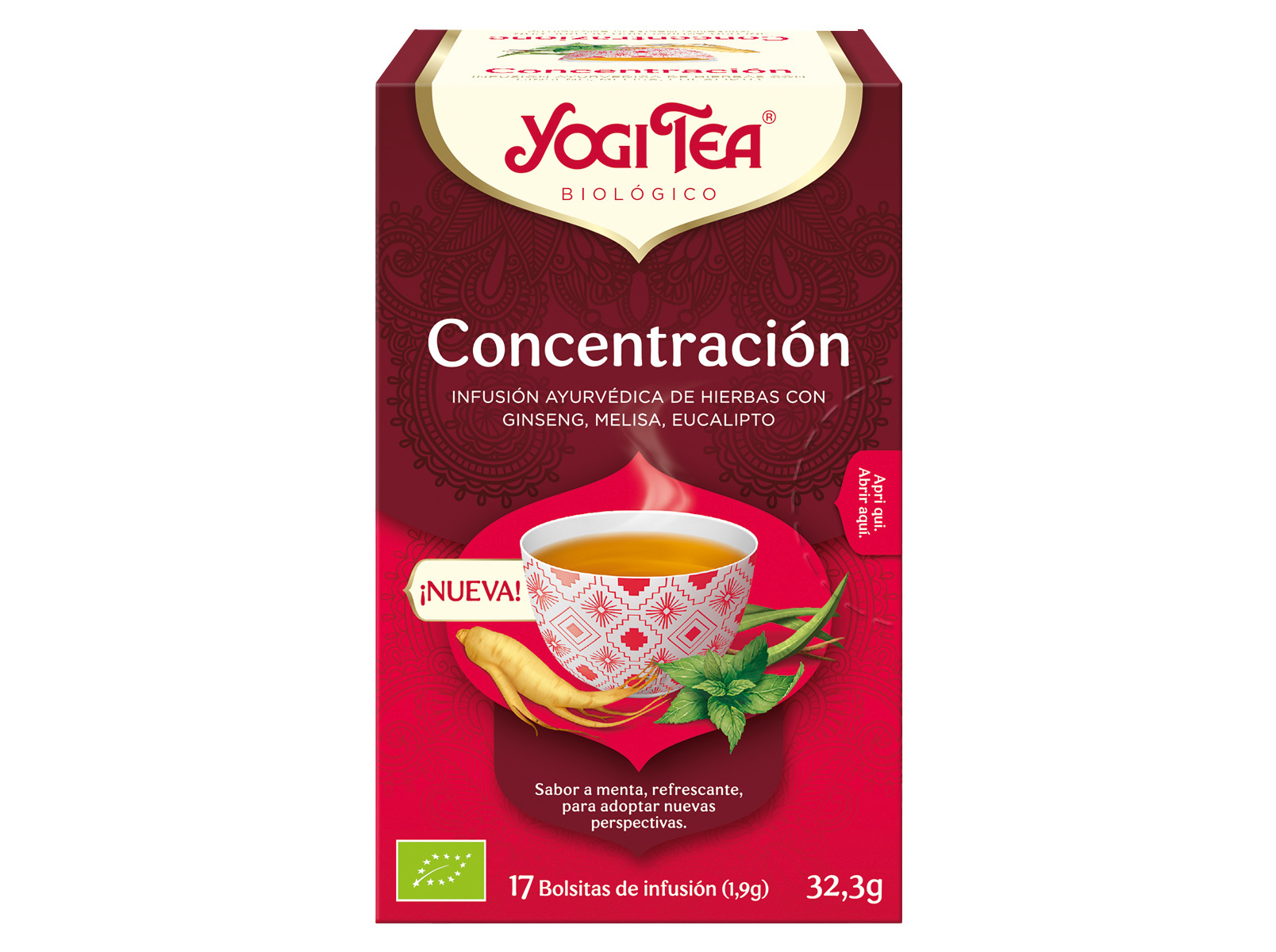 INFUSÃO YOGI TEA CONCENTRAÇÃO BIO 17 SAQ