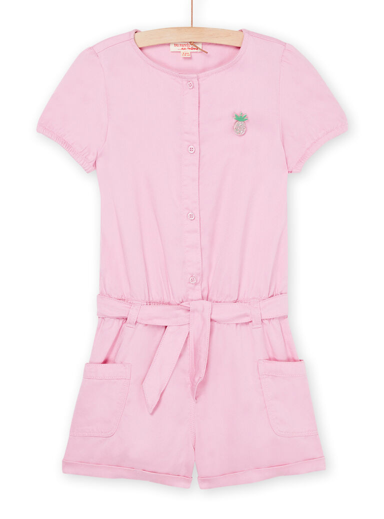 Combishort rose ceinturée