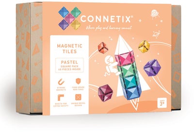 Connetix Magnetisk Byggekloss Pastel Square 40 Deler