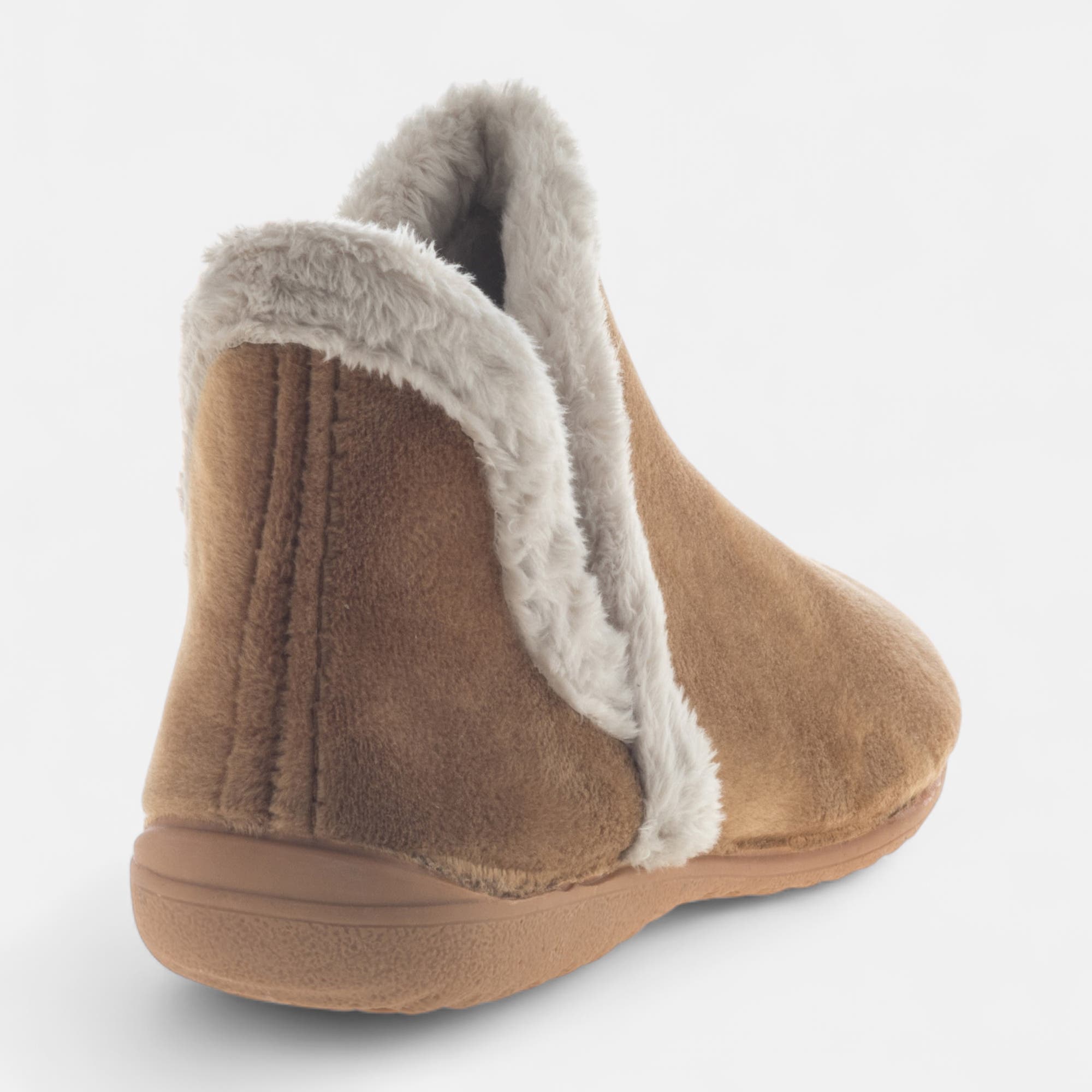 Pantoufles botillons Femme camel
