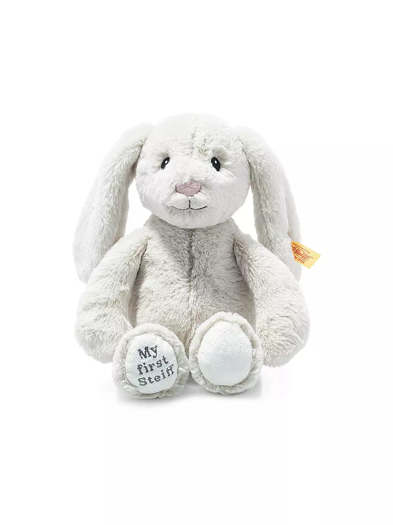 STEIFF Plüschtier MY FIRST HOPPIE Hase 26cm hellgrau