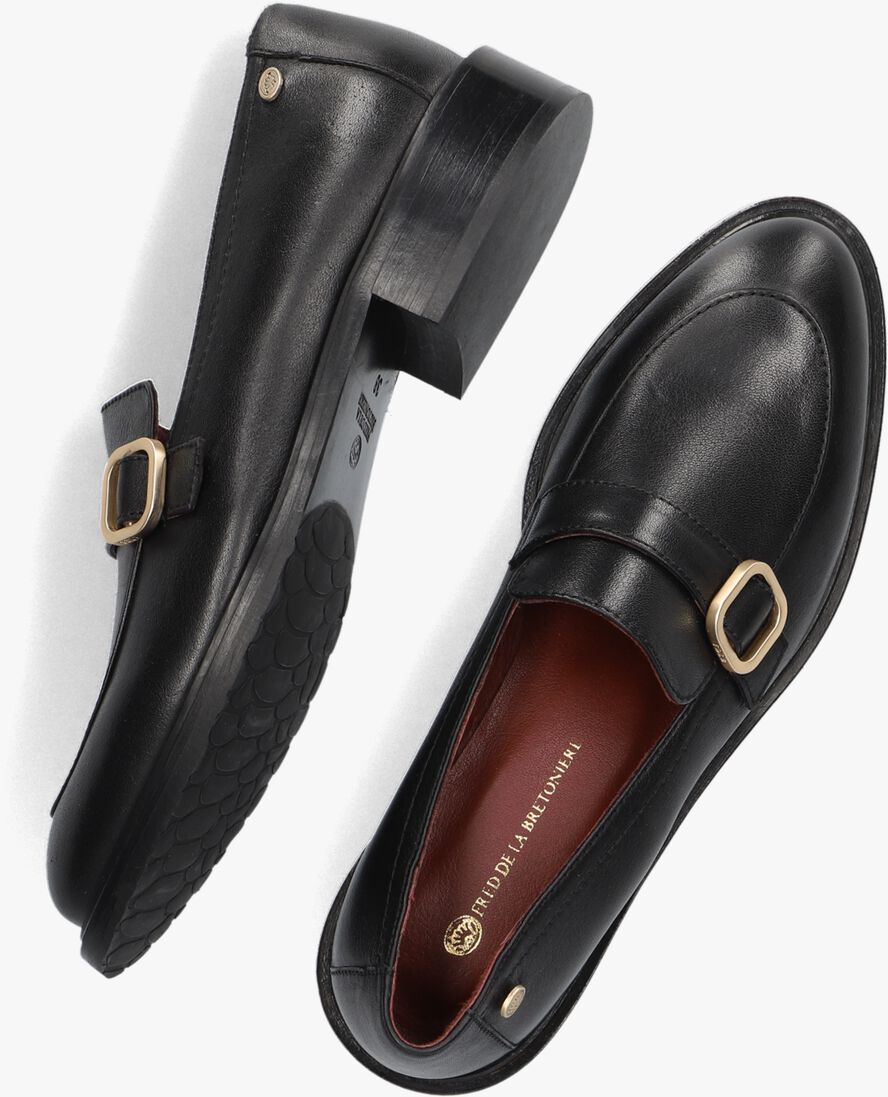 FRED DE LA BRETONIERE zwarte fred de la bretoniere loafers ilay buckle
