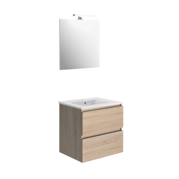 Atlantic by Allibert badmeubelset Emma 60 cm 2 lades hout