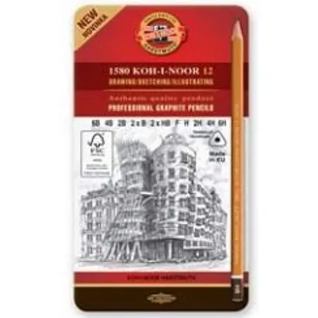 Koh-I-Noor 1582 Professionelle Dreiecks Graphitstifte, 12 Stück