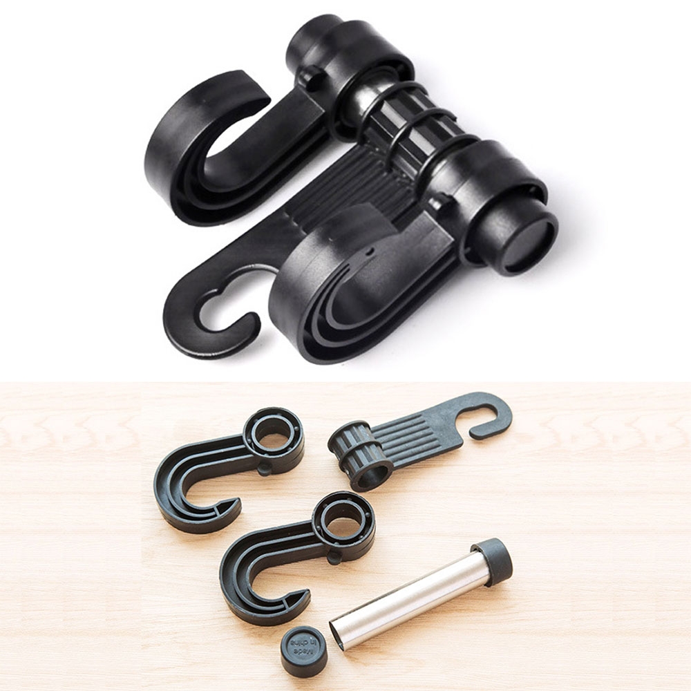 (2er Set) Universal Auto Kopfstütze Haken Organizer Tasche Gepäckhalterung - Schwarz