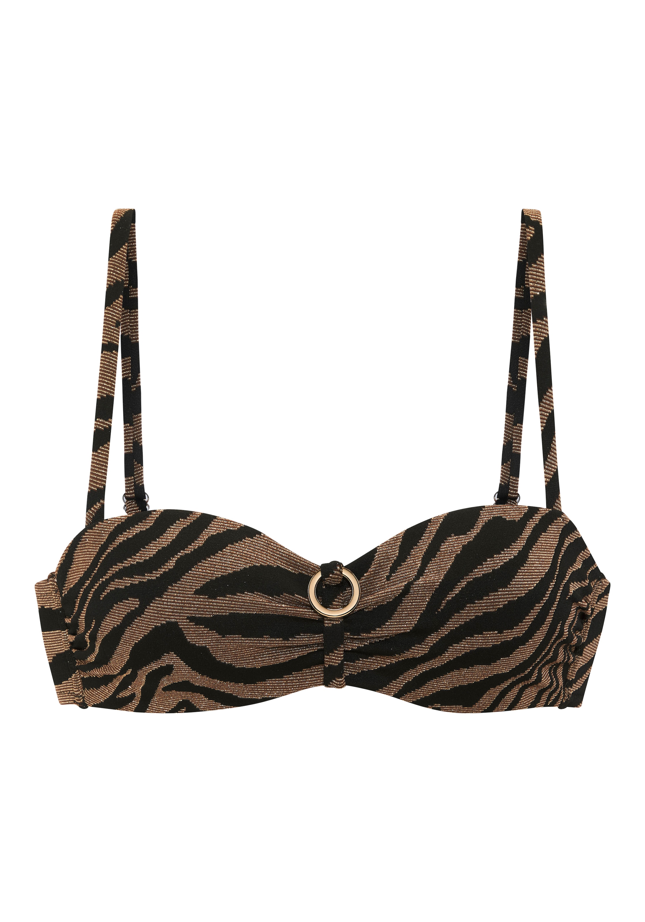 Bruno Banani Bügel-Bandeau-Bikini , in zweifarbiger Animal-Optik