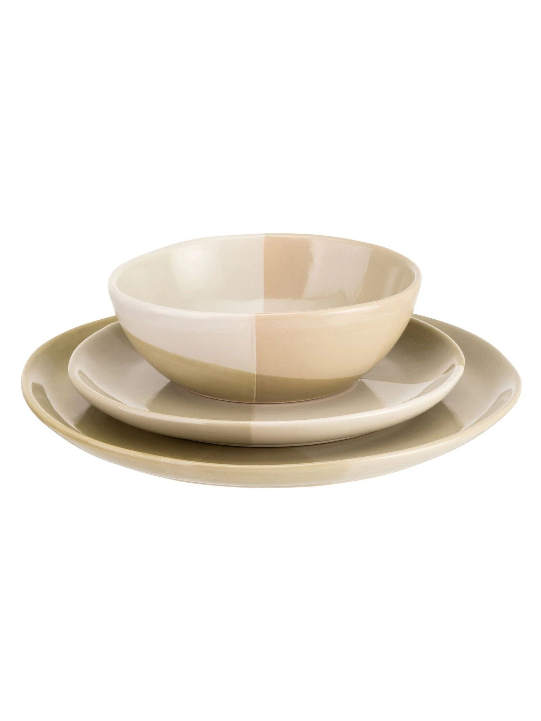 Artisan Street 12 Piece Cross Glaze Dinner Set
