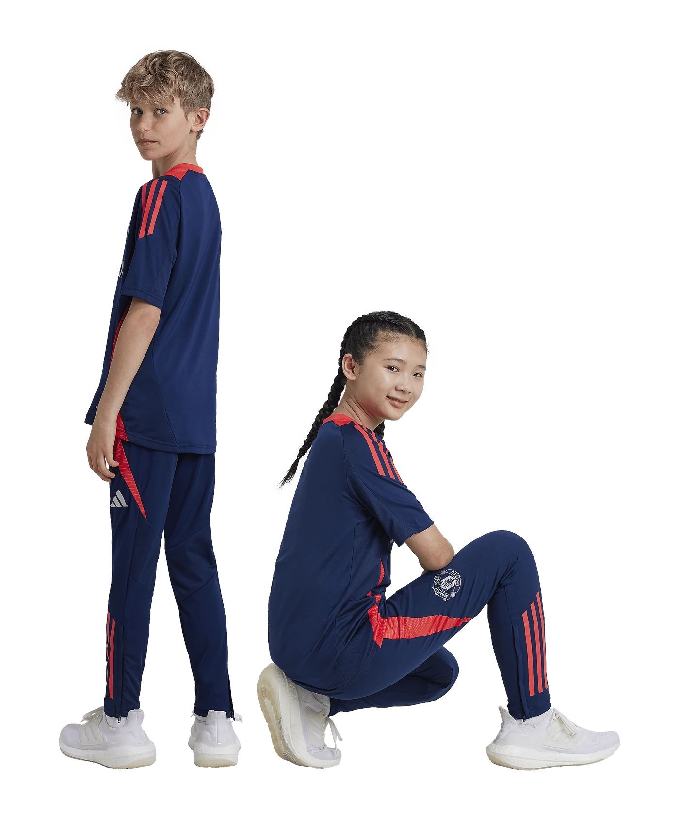 adidas Manchester United Trainingshose Kids Blau