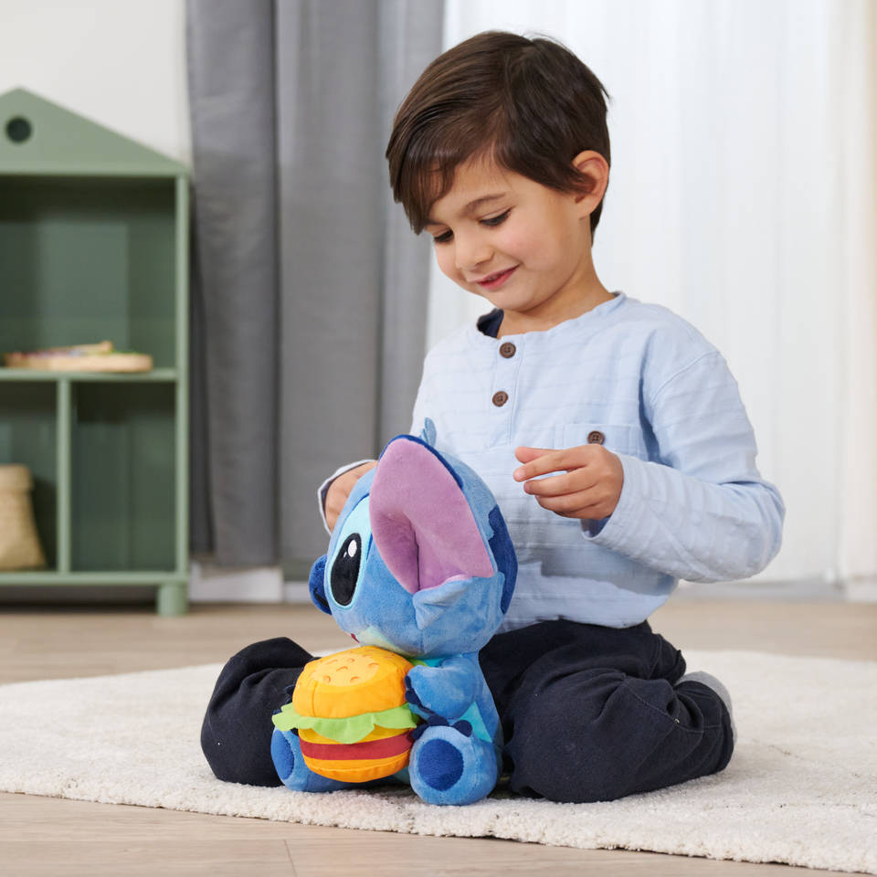 Disney Stitch knuffel met hamburger pluche - 25 cm