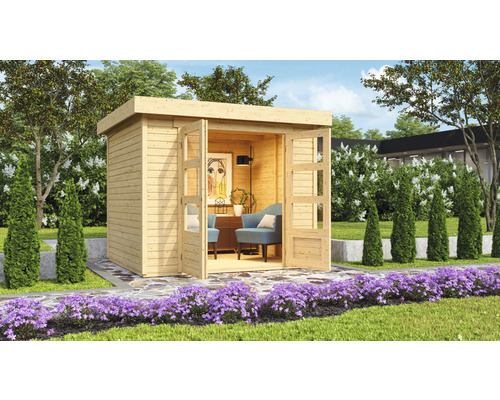Expresshaus, Karibu Rasch 3 tuinhuis, 266 x 238 cm, naturel