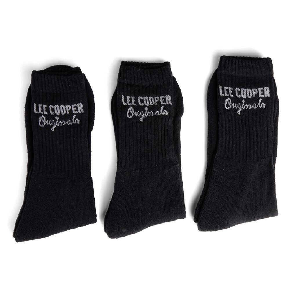 Lot de 3 paires de chaussettes Lee Cooper homme coton noir 43/46