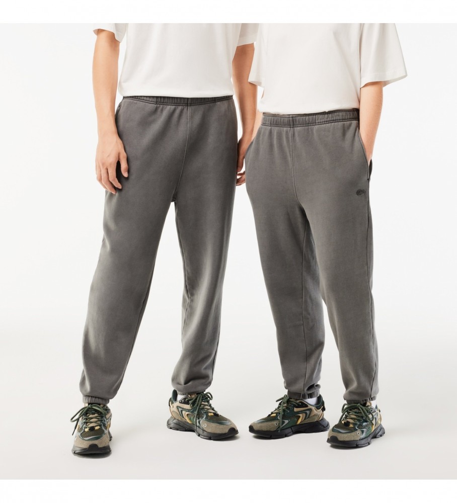 Calça de treino Lacoste em fleece cinza