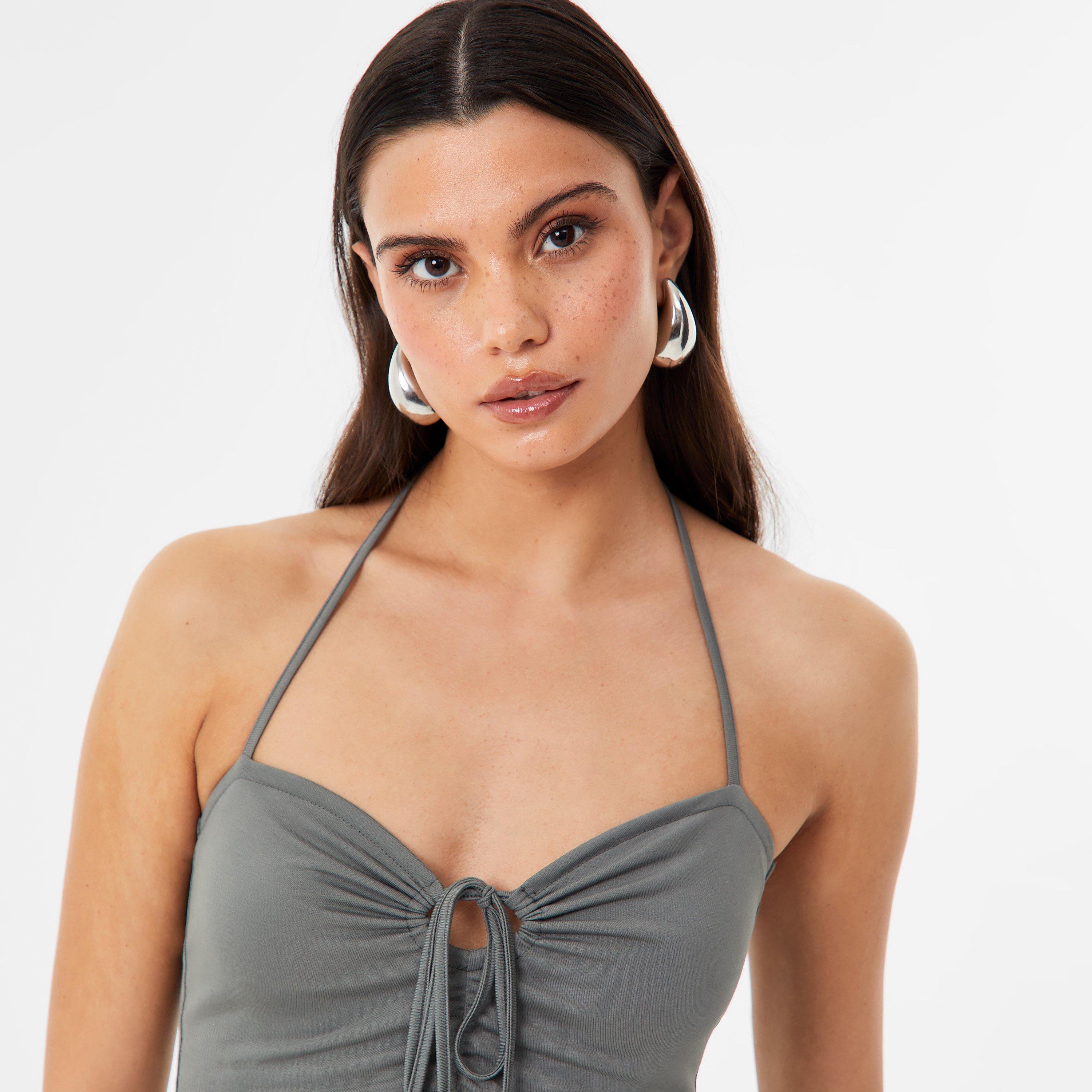 Jack Wills JW Butterfly Hem Halterneck Top