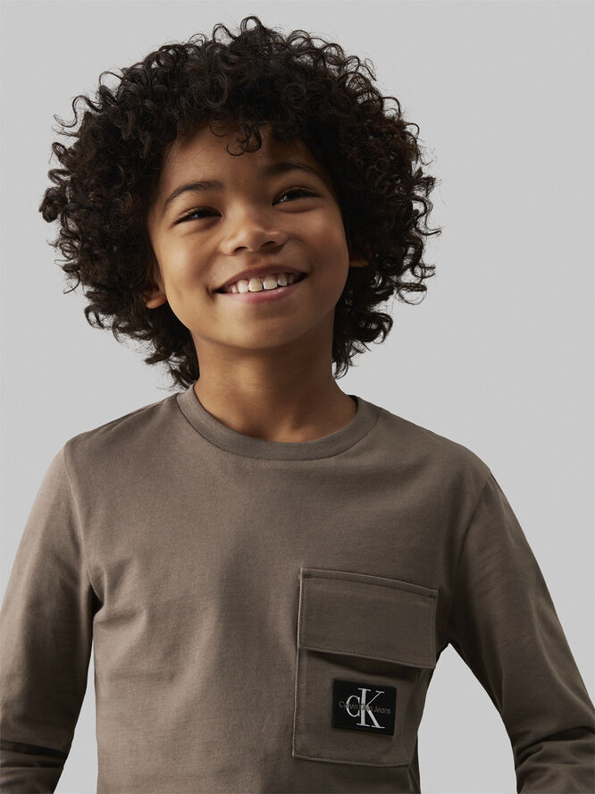 Calvin Klein BADGE REG. LS T-SHIRT Falcon