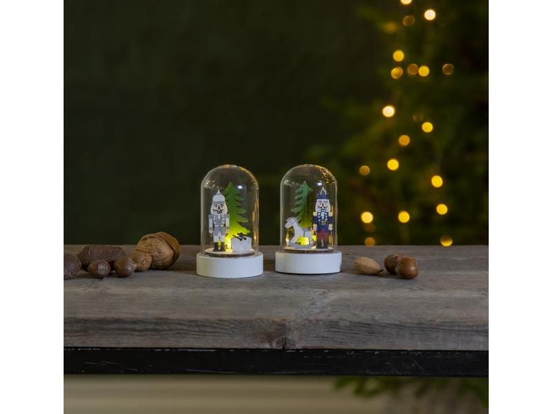 Star Trading LED-Figur Nussknacker, 9 cm, 2 Stück Nussknacker im Wald