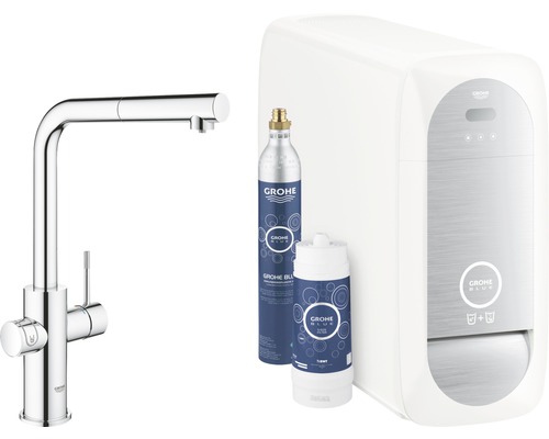 GROHE keukenkraan met belucht water, GROHE BLUE HOME, chroom 31539000