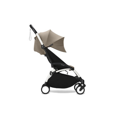Poussette YOYO 3 Pack 0+ et 6+ Taupe / Cadre Blanc - STOKKE