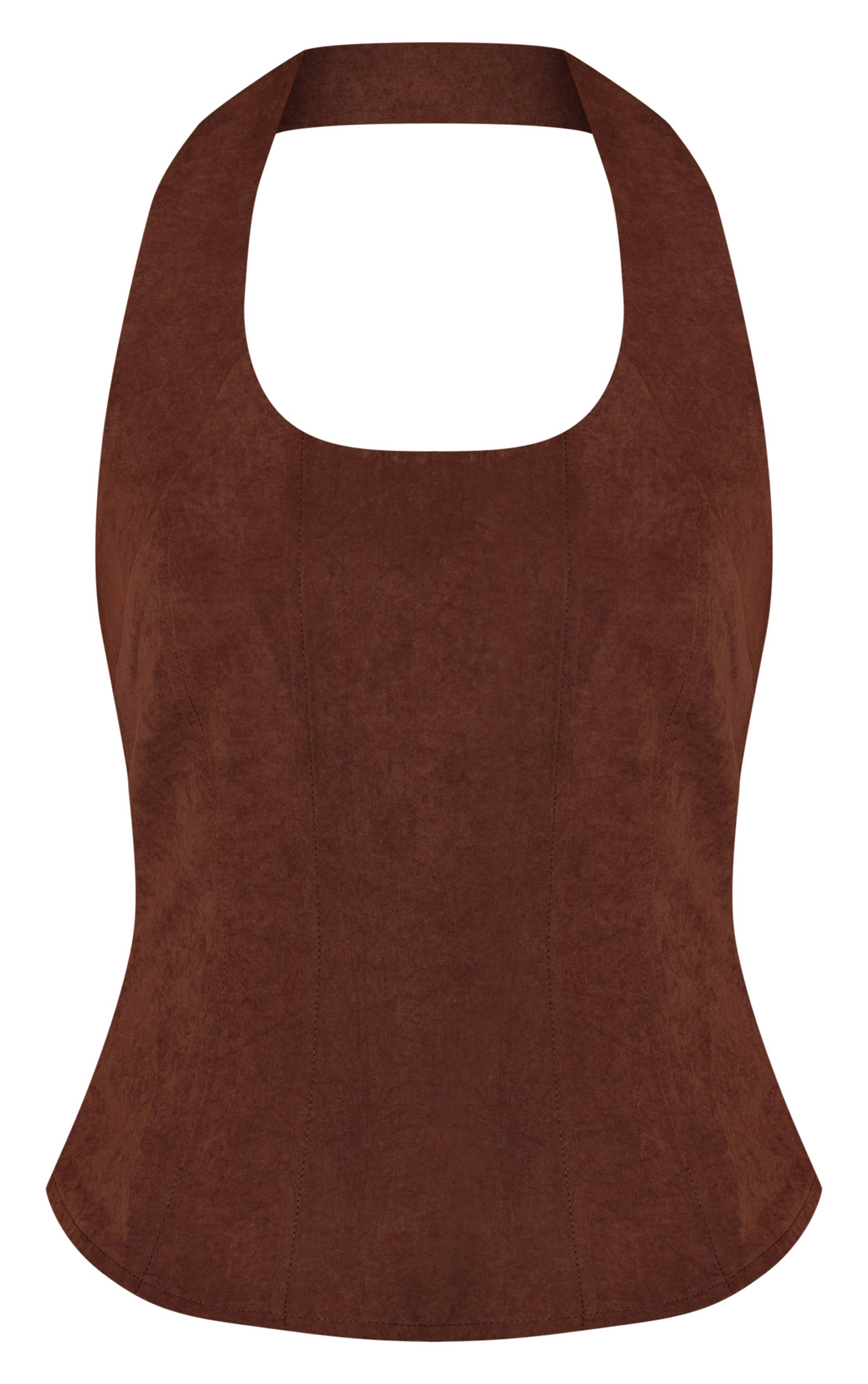 Chocolat Corset Dos-nu En Peau De Pêche