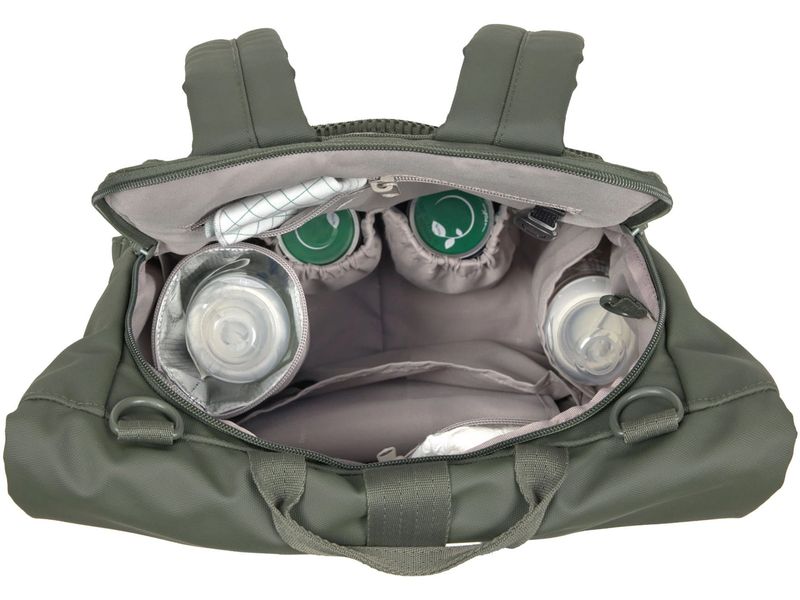 Lässig Wickelrucksack Rolltop Up Olive Veganer Backpack mit viel Platz