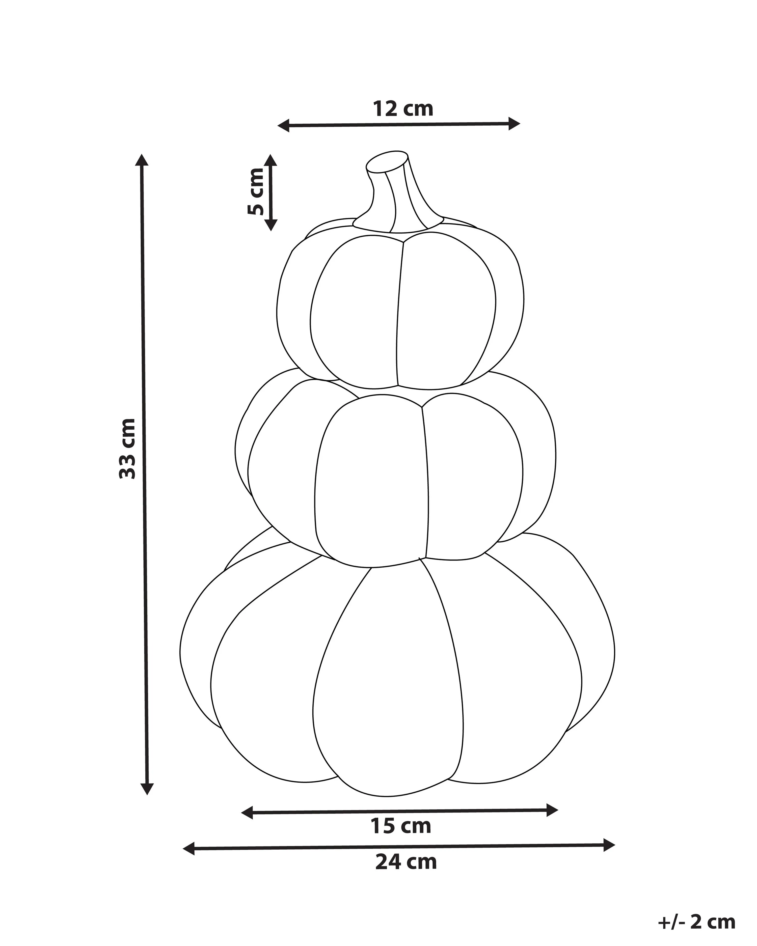 Figuur Pompoen KALAMATA Fluweel Oranje