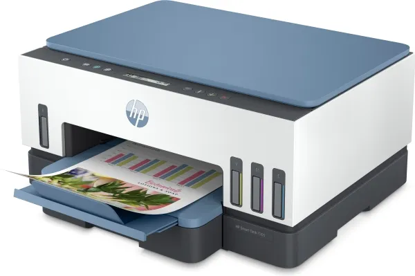 HP Smart Tank 7006 All-in-One - Multifunktionsprinter - farve - blækprinter - kan genopfyldes - 216 x 297 mm (original) - A4/Legal (medie) - op til 13 spm (kopiering) - op til 15 spm (udskriver) - 250 ark - USB 2.0, Wi-Fi(ac), Bluetooth