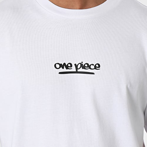 Tee Shirt Oversize Large Luffy Graf Blanc
