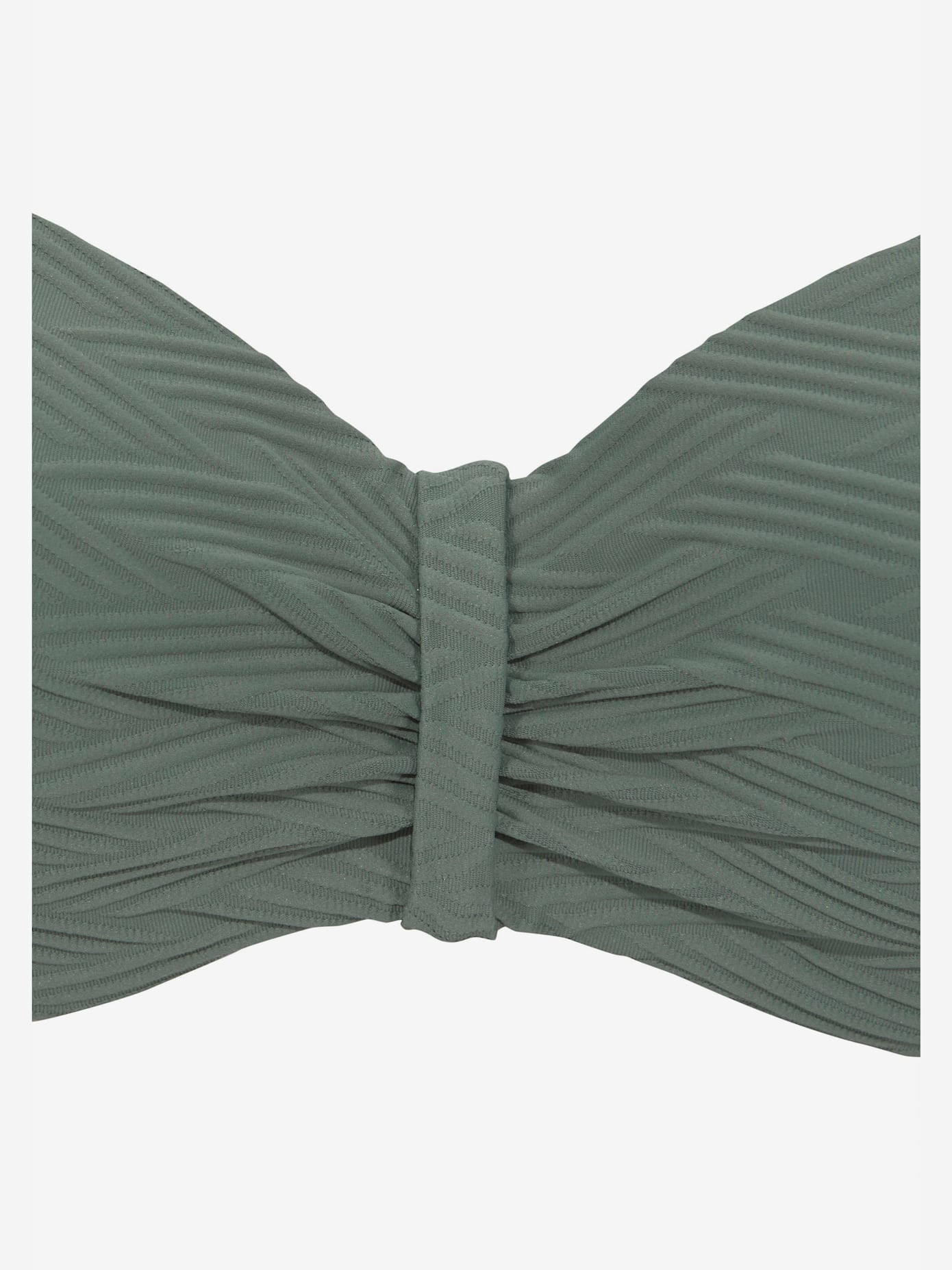 Haut de bikini bandeau à armatures matière structurée aux couleurs tendances