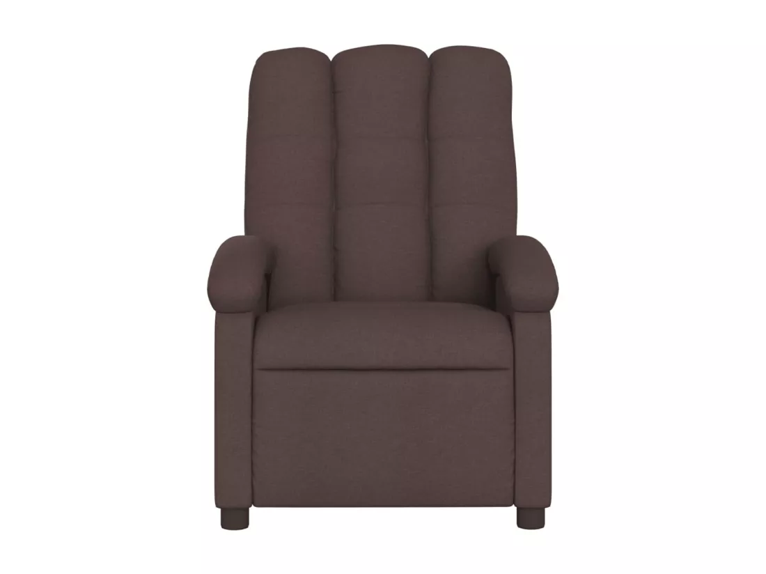 Fauteuil massant inclinable Marron foncé Tissu