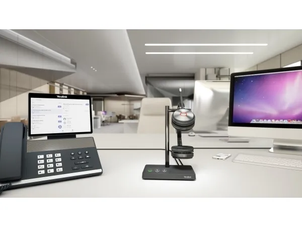 Yealink WH62 Dual - Til Microsoft Teams - headset - på øret - DECT - trådløs - Certified for Microsoft Teams