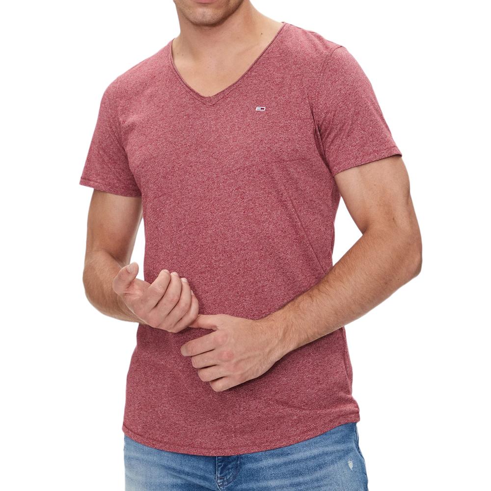 Tommy Hilfiger T-shirt Rouge Homme Tommy Hilfiger Xslim Jaspe