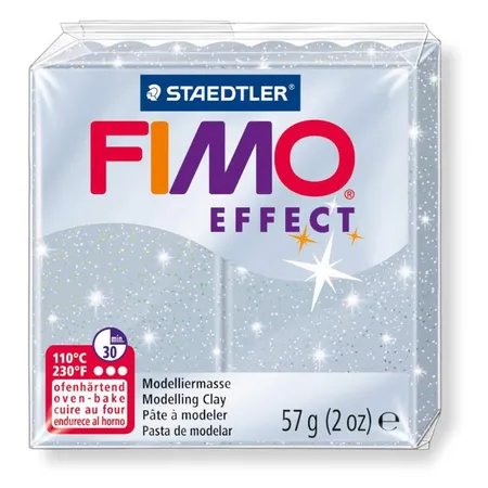 STAEDTLER® FIMO® effect Normalblock, 57 g, silber glitter