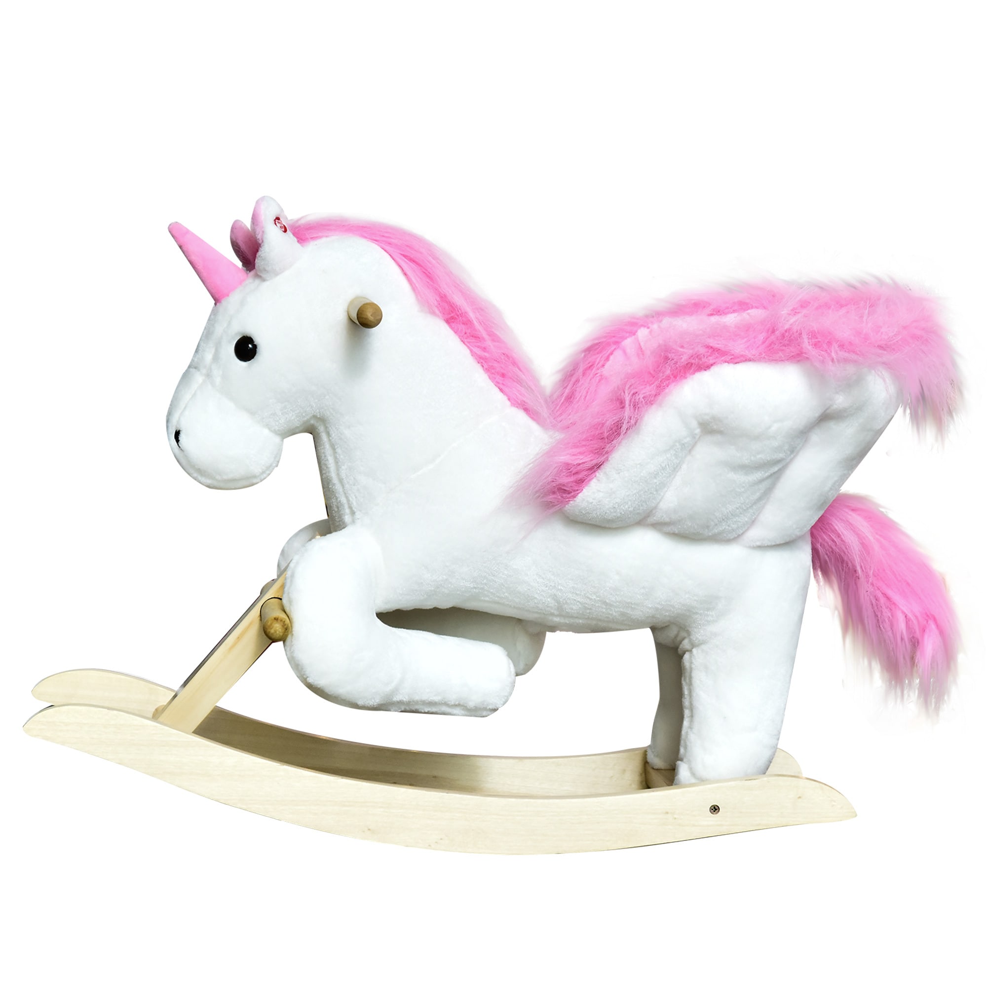 HOMCOM Schaukeltier mit Einhorndesign bunt 65L x 32B x 55H cm
