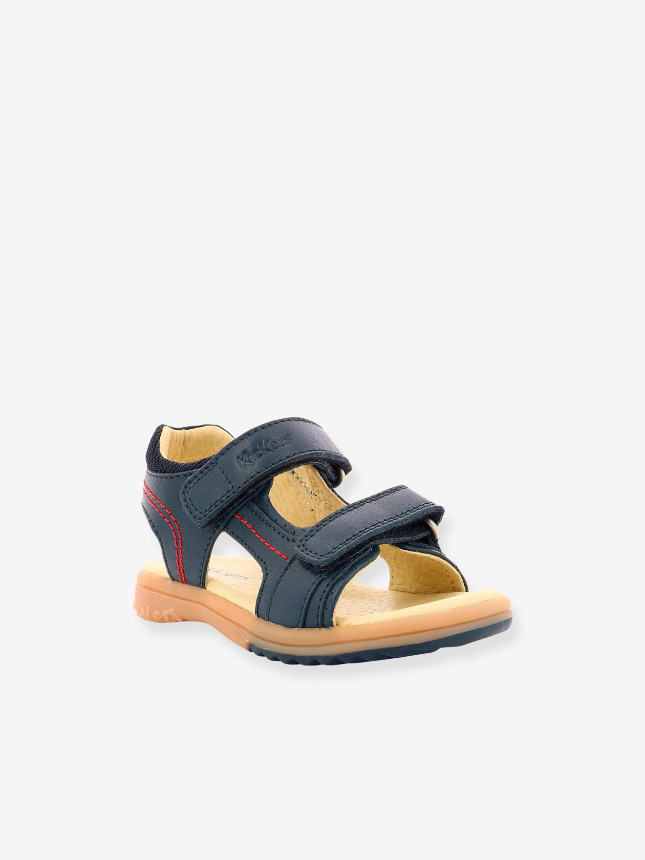 Sandálias Planet KICKERS® Platinum em couro azul marinho