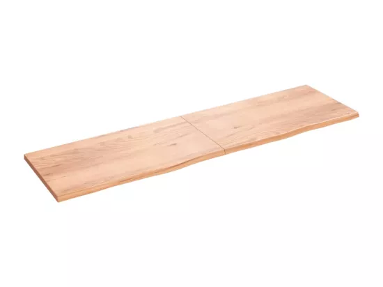 Comptoir de salle de bain marron 220x60x(2-4) cm bois traité