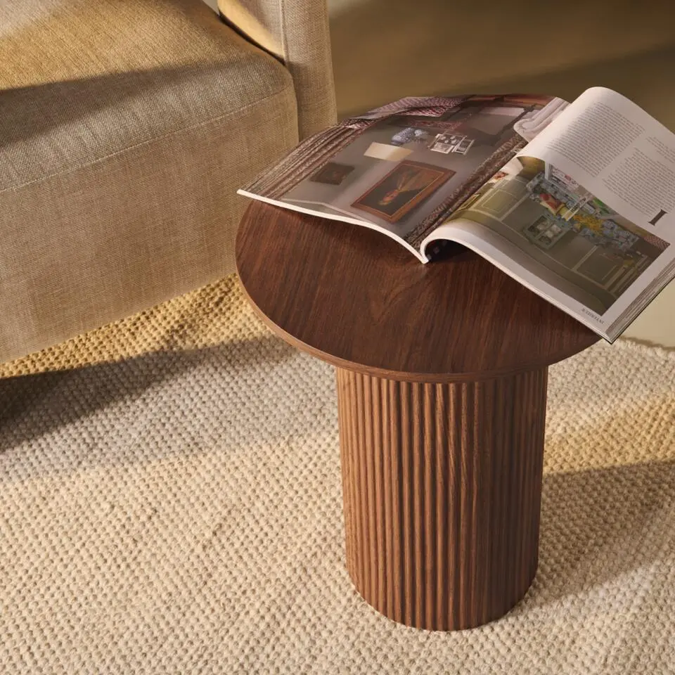 Nora Bijzettafel - Ø40cm Walnoot
