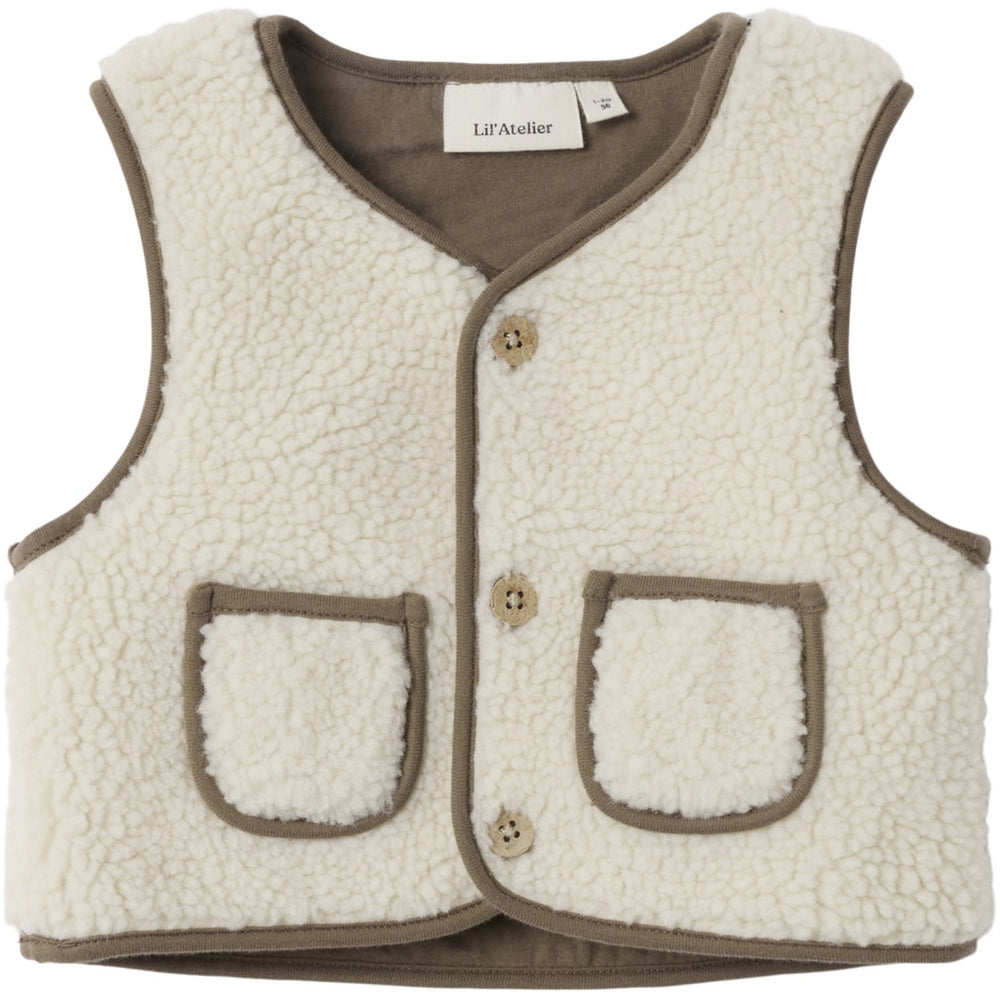 Køb Lil'Atelier Turtledove Shitake Nbnlajo Loose Vest Lil