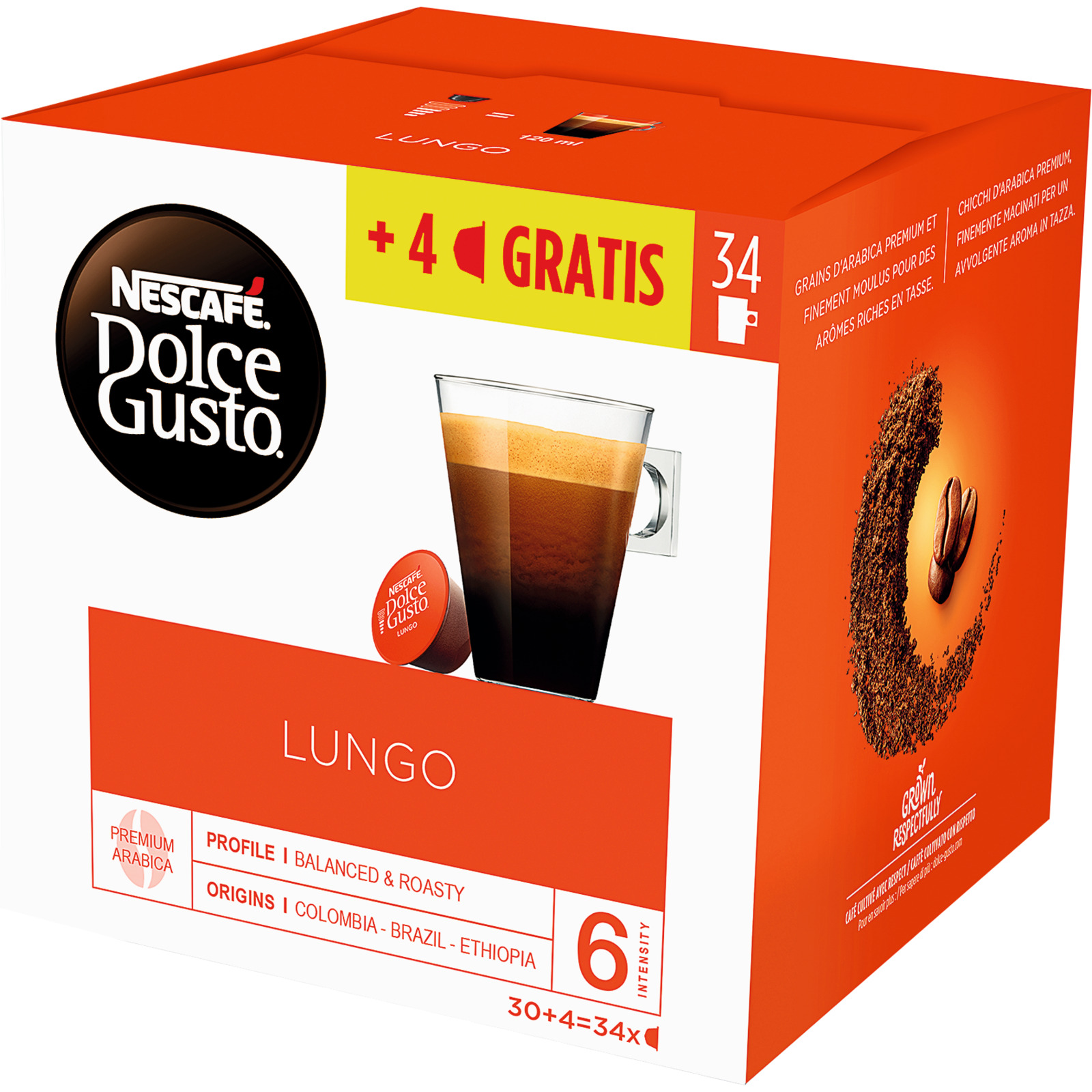 Nescafe Dolce Gusto Lungo 30+4 Kapseln