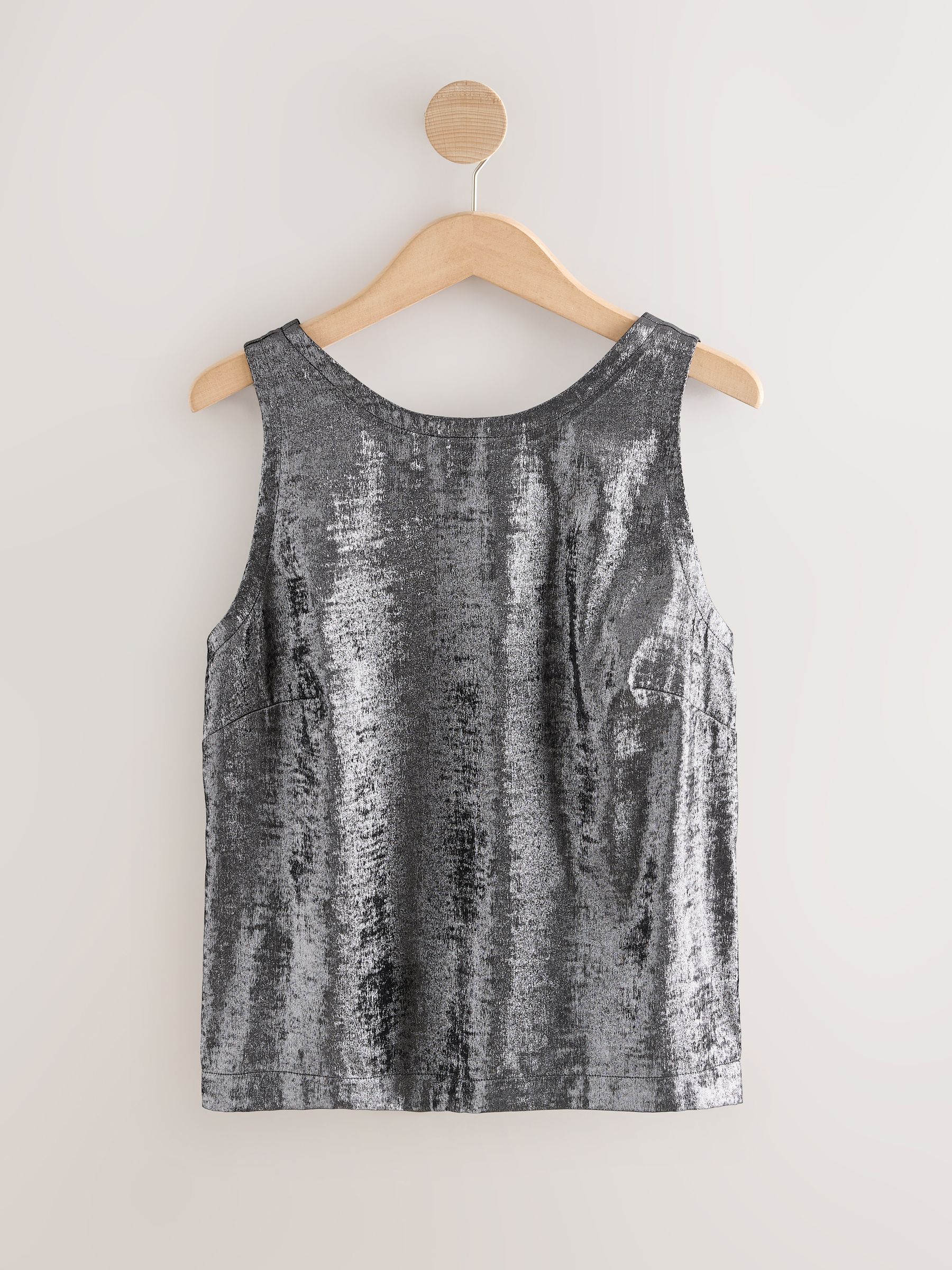 Zilver - Metallic shelltop