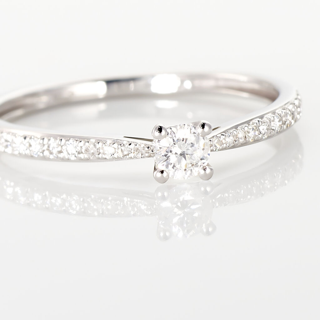 Bague Solitaire Hemera Or Blanc Diamant