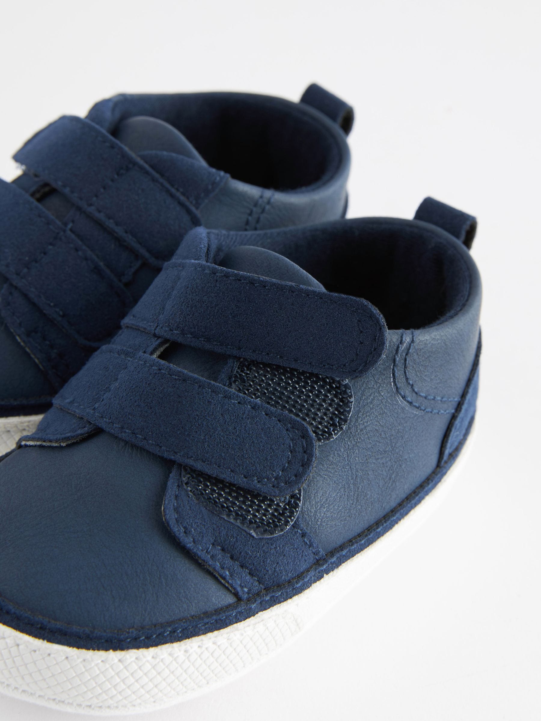Donkerblauw - Babysneakers met twee bandjes (0-24 mnd)
