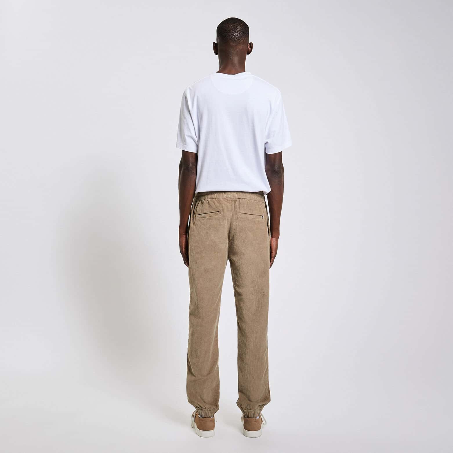 Pantalon jogging en velours Beige