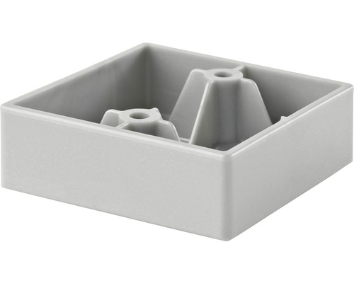 Meubelpoot Tarrox, vlak met hoeken, 18 x 53 x 53 mm, grijs