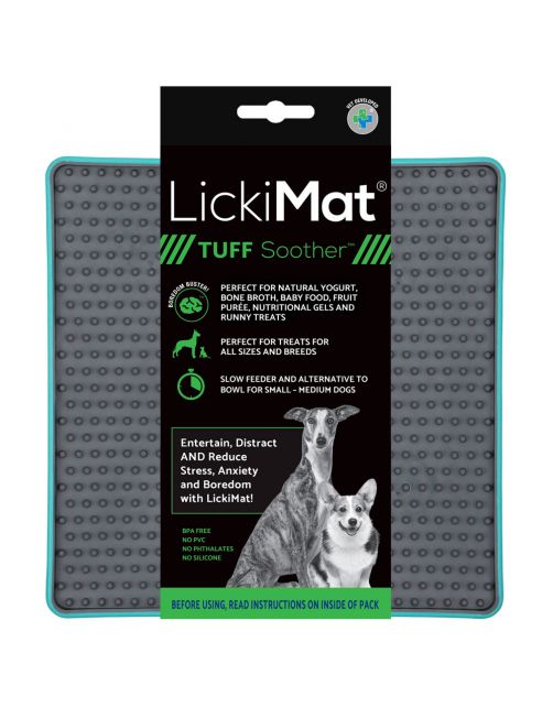Lickimat Soother Tuff - Reducerende Stress Voermat 20x20 cm - Hondenvoerbak