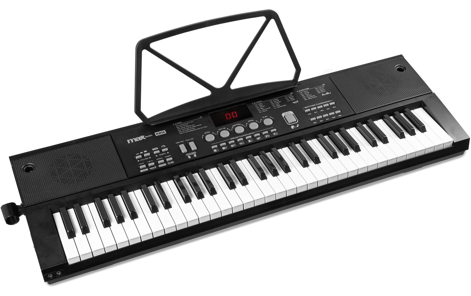 Keyboard KB15Elektronisches Keyboard mit 61 Tasten und Duo-Lautsprechersystem