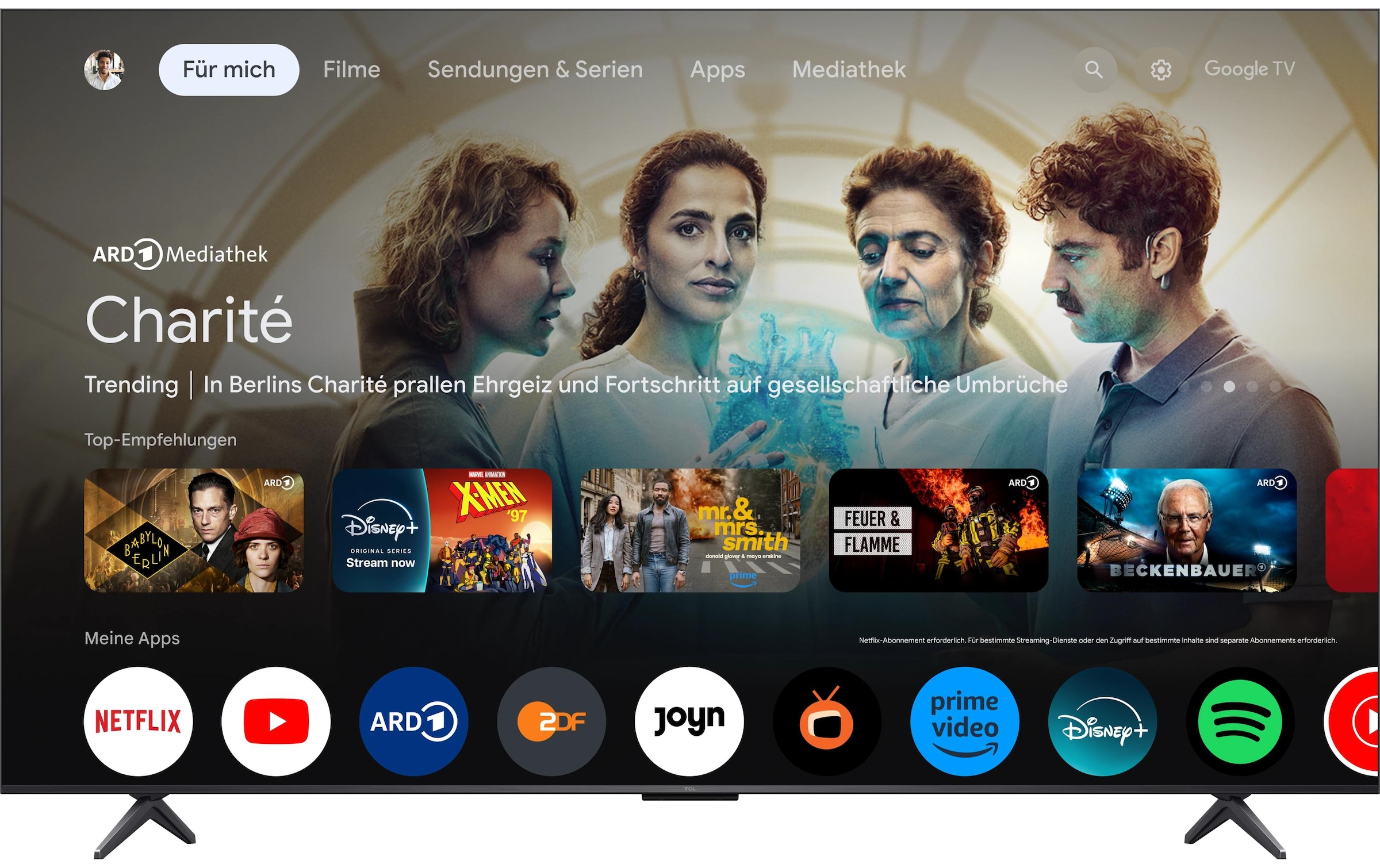 TCL QLED-Fernseher »85C6K« 216 cm/85 ″ Smart-TV