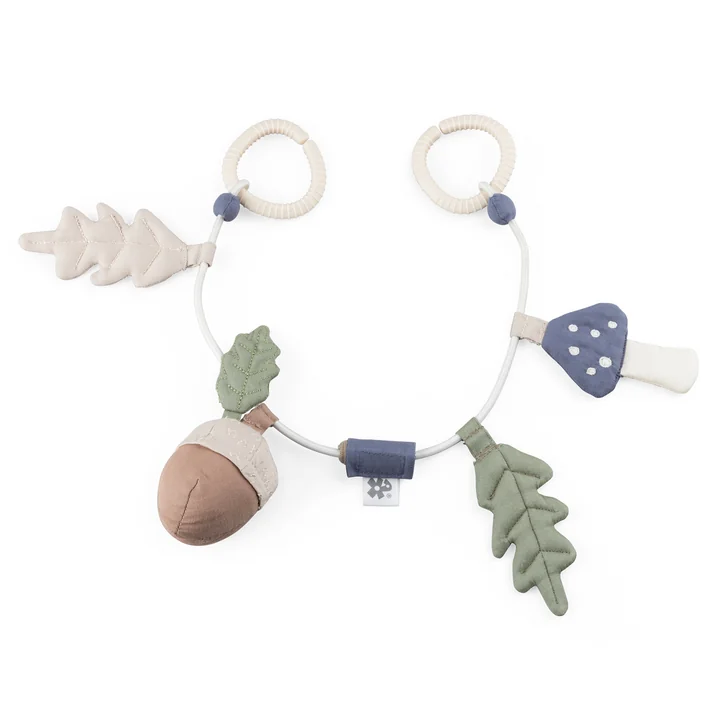 Sebra - Kinderwagenkette aus Bio-Baumwolle, Blatt / Pilz / Eichel, bunt