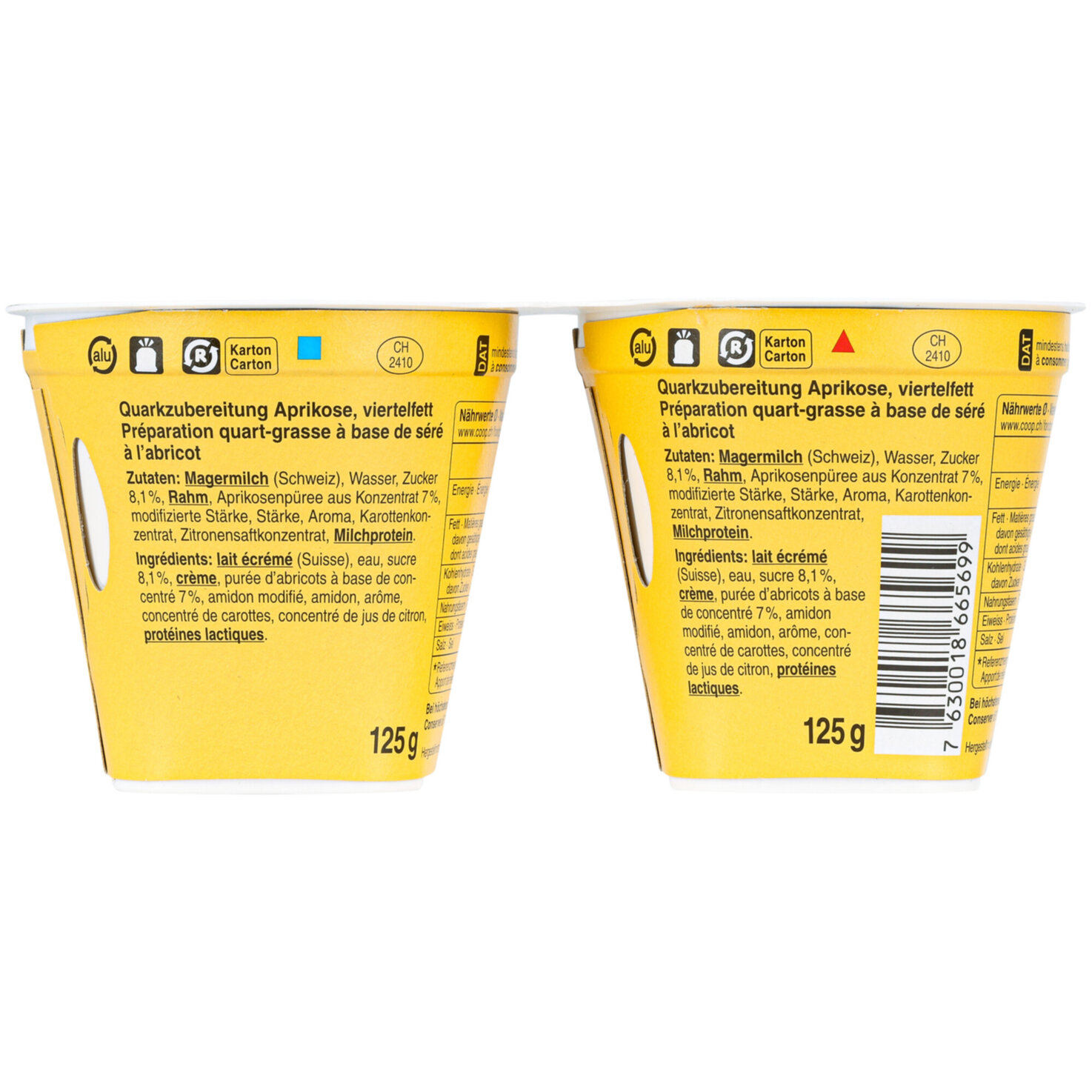 Früchtequark Aprikose 2x125g
