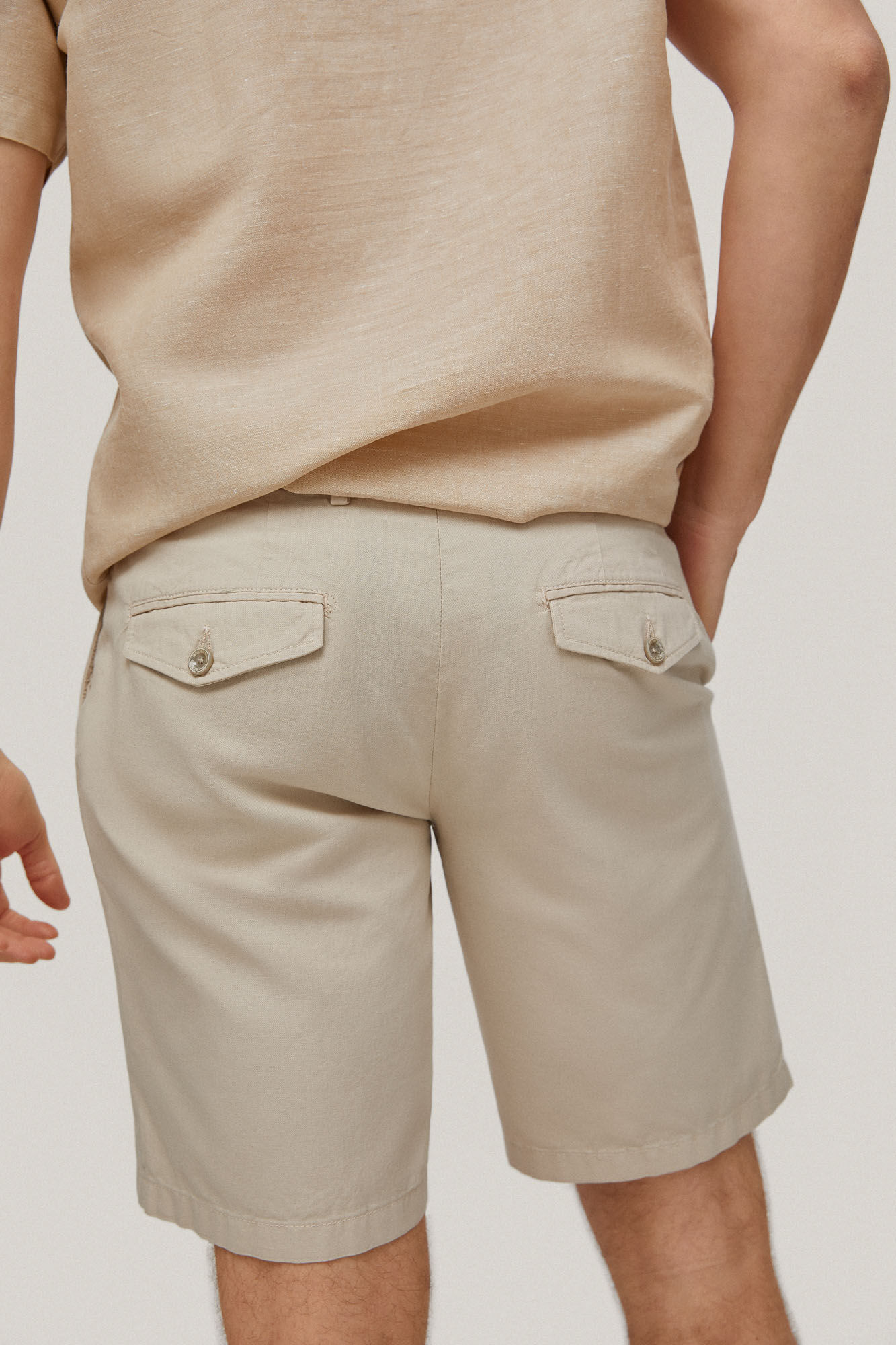 Bermuda Chino Lino - Bege