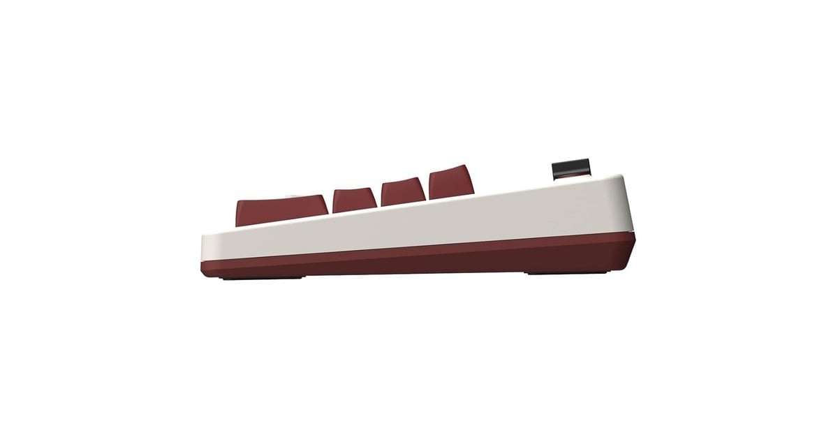 8BitDoFamicom Bundel, gaming toetsenbord  (Beige/rood, US lay-out, Kailh Box White, USB / 2,4 GHz / Bluetooth)